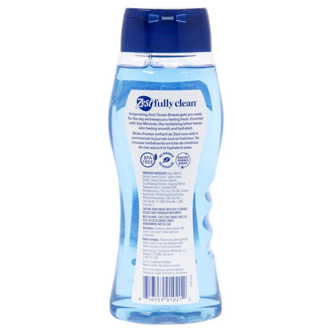 Refreshing Body Wash - Ocean Breeze by Zest for Women - 20 oz Body Wash, NA, alternate image number null