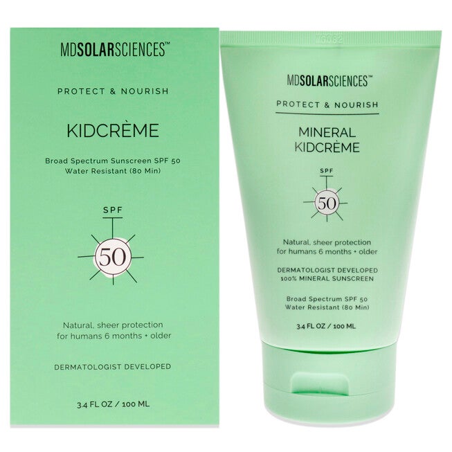 Mineral KidCreme SPF 50 by MDSolarSciences for Unisex - 3.4 oz Sunscreen, See Description, hi-res image number 0
