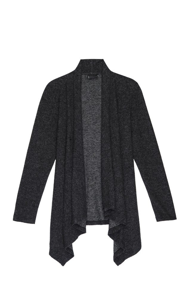 Amie Waterfall Cardigan, Raven Black Mix, hi-res image number 0
