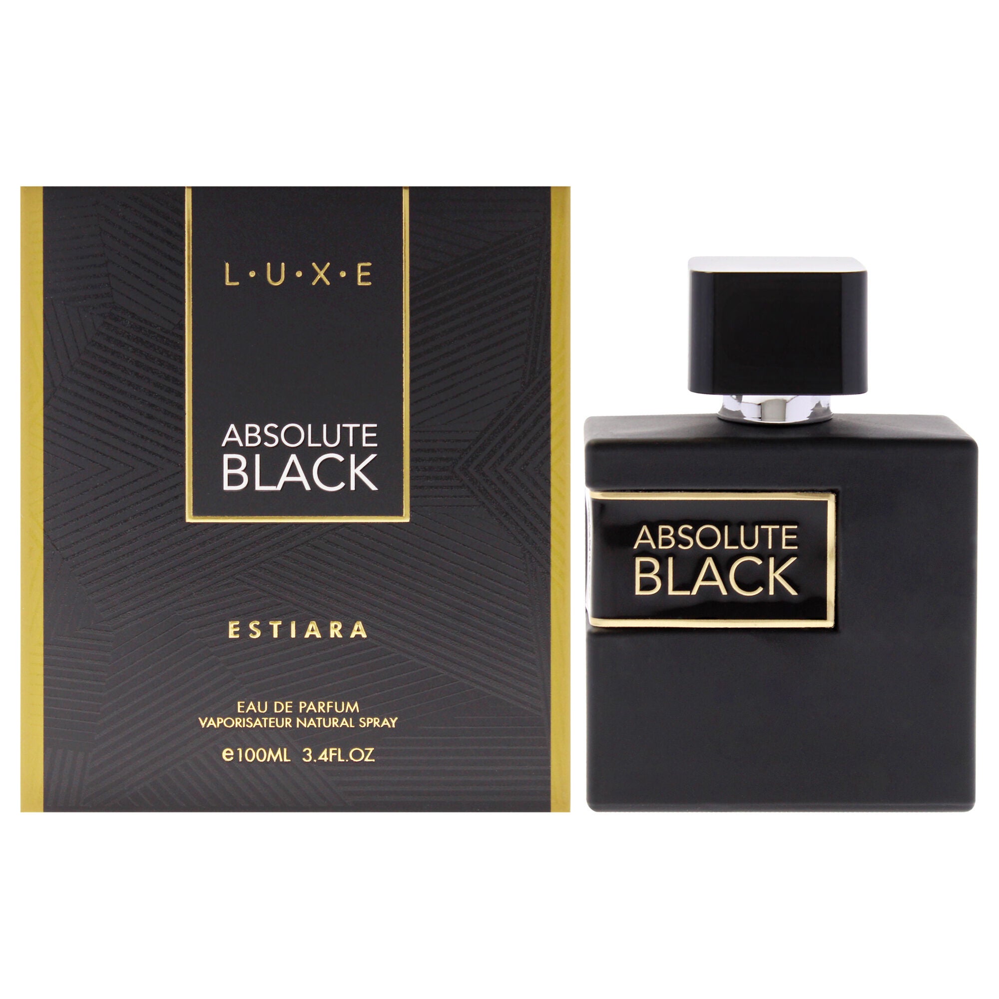 Luxe Absolute Black by Estiara for Men - 3.4 oz EDP Spray, Clear, hi-res image number 0
