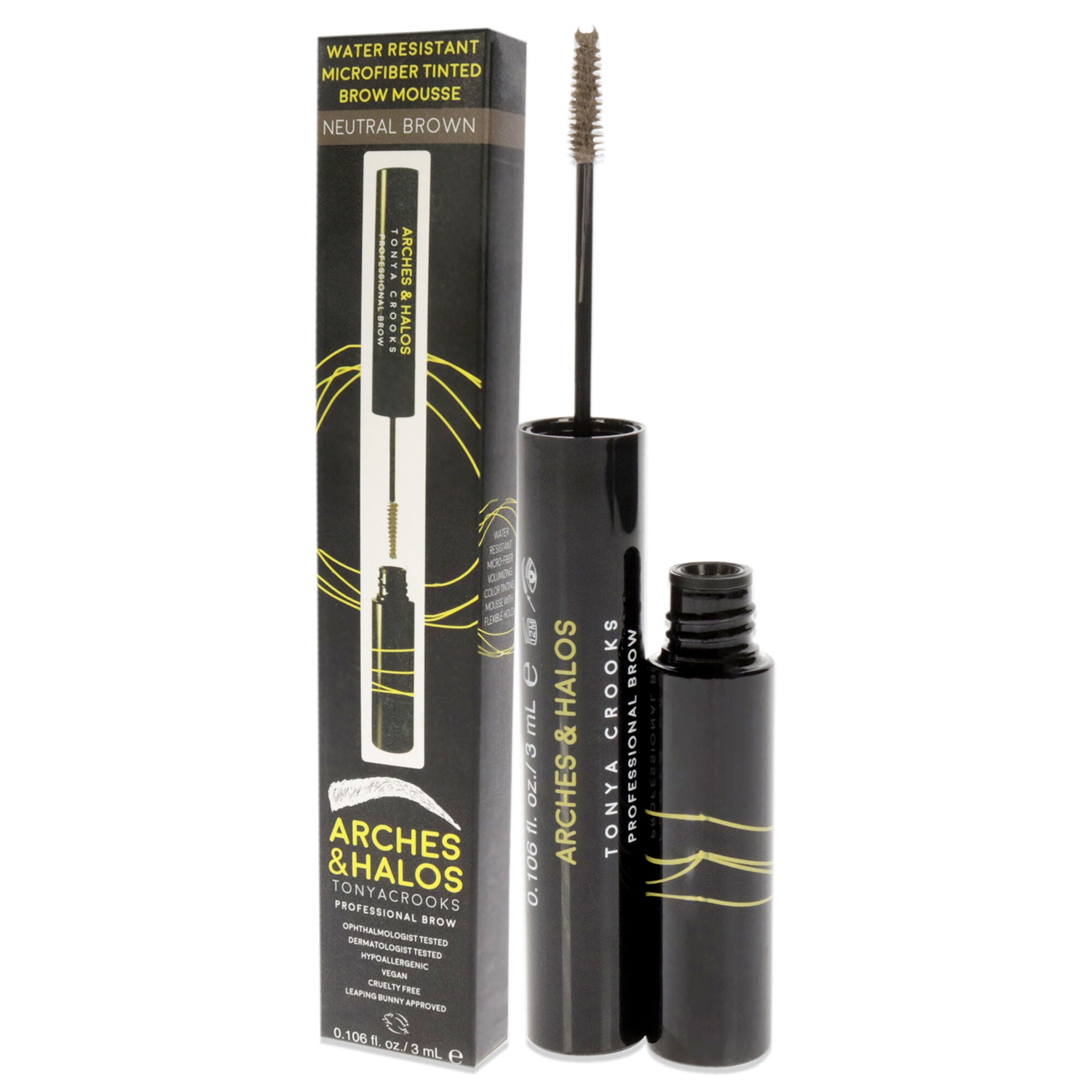 Microfiber Tinted Brow Mousse - Neutral Brown by Arches and Halos for Women - 0.106 oz Mousse, See Description, alternate image number 3
