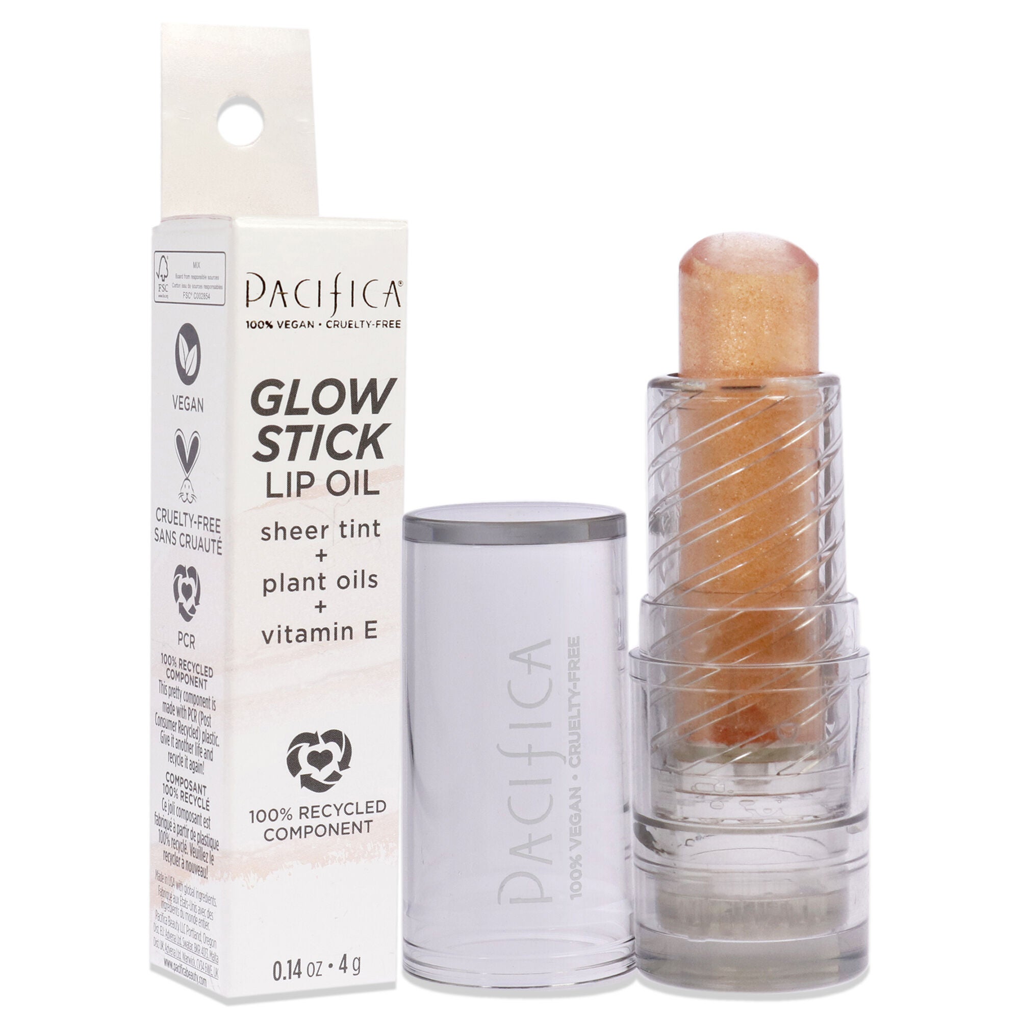 Glow Stick Lip Oil - Pink Sheer by Pacifica for Women - 0.14 oz Lip Oil, , alternate image number 6