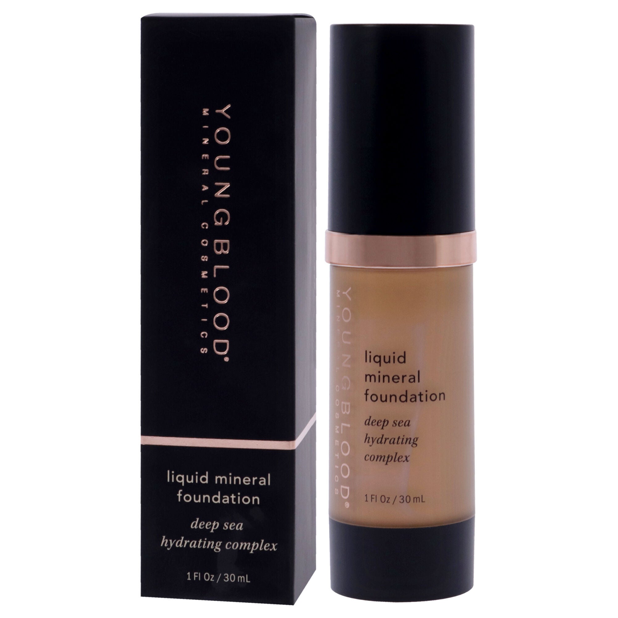 Liquid Mineral Foundation - Nutmeg by Youngblood for Women - 1 oz Foundation, See Description, alternate image number 3