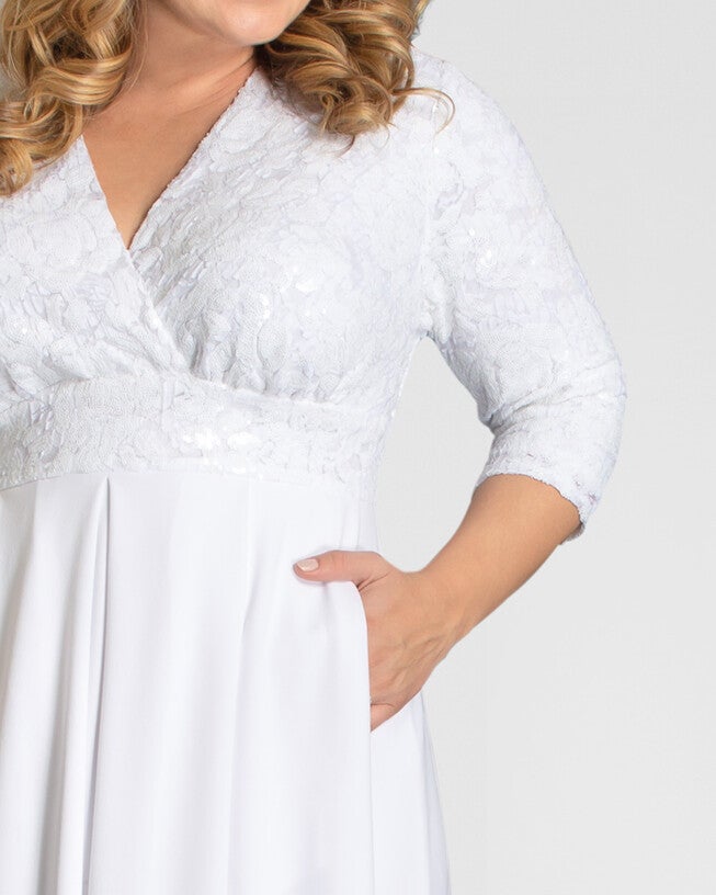 Starlight Sequined Wedding Gown, White, alternate image number null