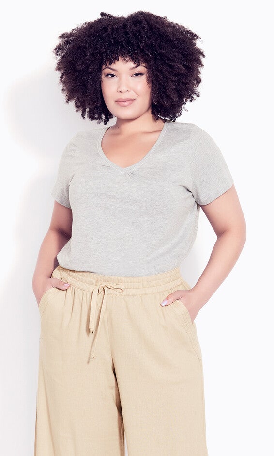 Wide Leg Crop Trouser - stone, , alternate image number 2