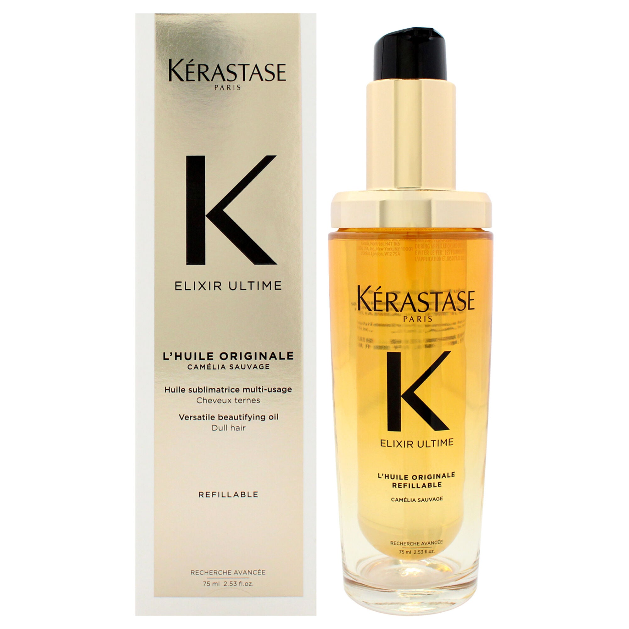Elixir K Ultime Versatile Beautifying Oil by Kerastase for Women - 2.53 oz Oil (Refillable), See Description, hi-res image number 0