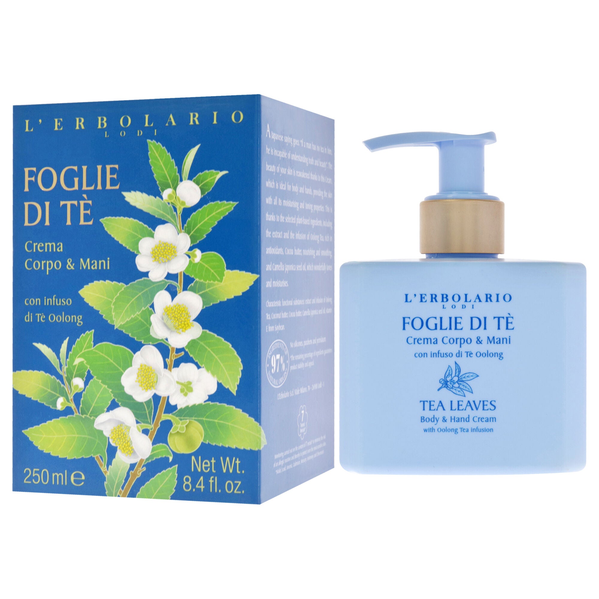 Body and Hand Cream - Tea Leaves by Lerbolario for Unisex - 8.4 oz Cream, See Description, alternate image number 2