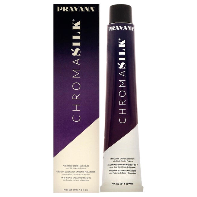 ChromaSilk Creme Hair Color - 5.37 Ligh Golden Violet Brown by Pravana for Unisex - 3 oz Hair Color, See Description, hi-res image number 0