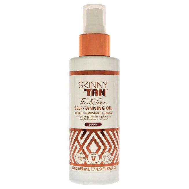 Tan and Tone Self-Tanning Oil - Dark by Skinny Tan for Women - 4.9 oz Oil, See Description, hi-res image number 0