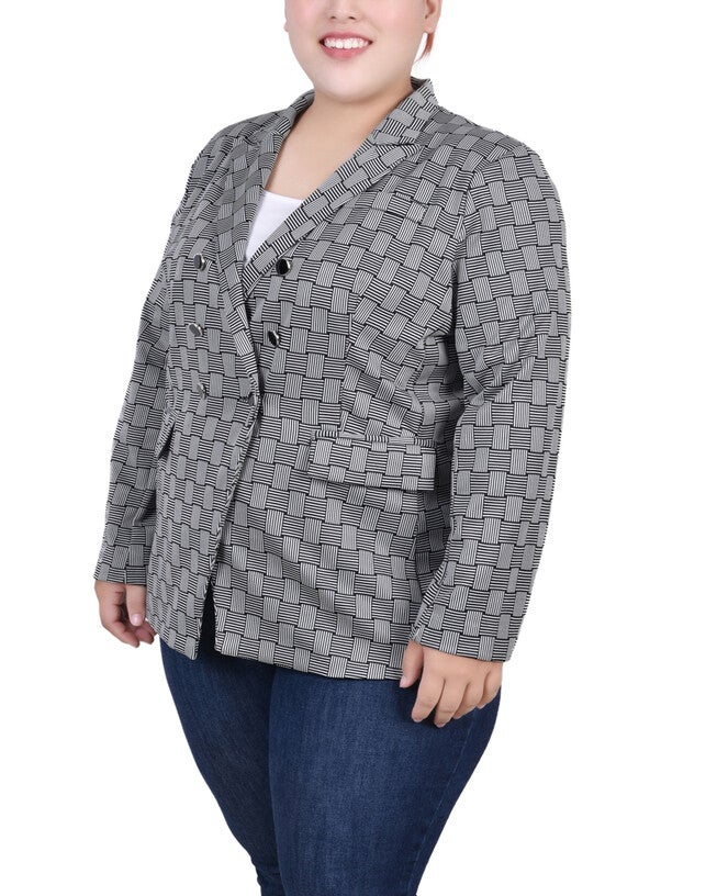 Long Sleeve Double Breasted Jacket, , alternate image number 2