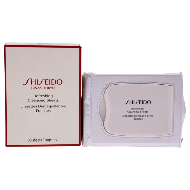 Refreshing Cleansing Sheet by Shiseido for Unisex - 30 Count Wipes, NA, hi-res image number null