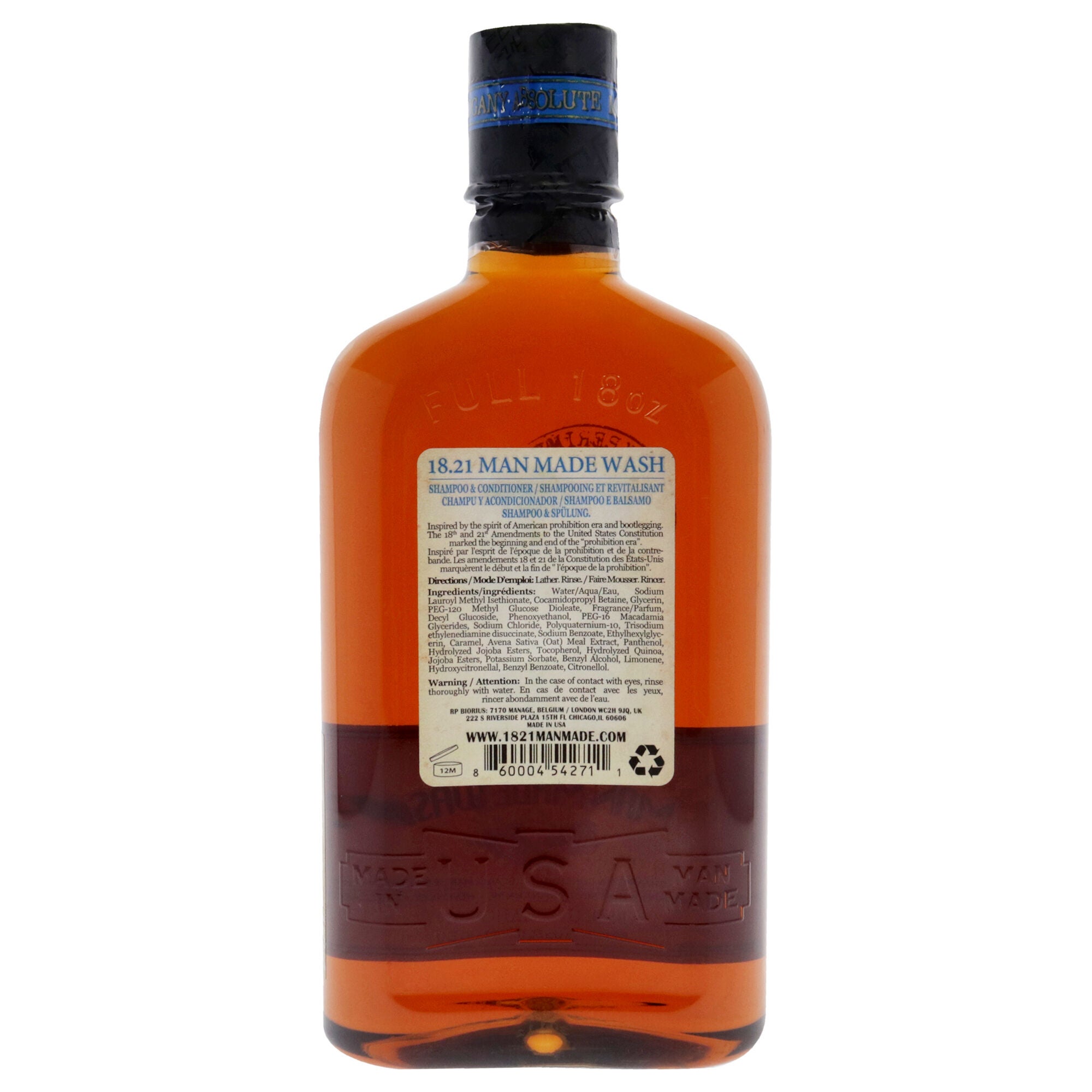 Man Made Wash - Absolute Mahogany by 18.21 Man Made for Men - 18 oz 3-In-1 Shampoo, Conditioner and Body Wash, , alternate image number 4