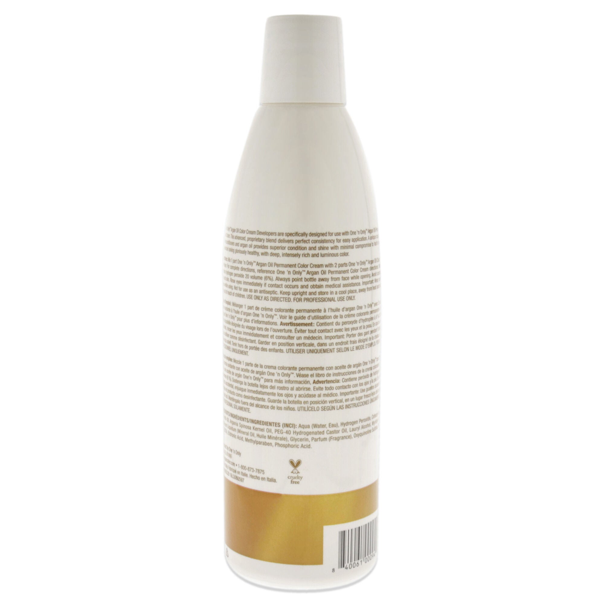 Argan Oil Hair Color Cream Developer - 20 Volume by One n Only for Unisex - 16 oz Lightener, , alternate image number 3