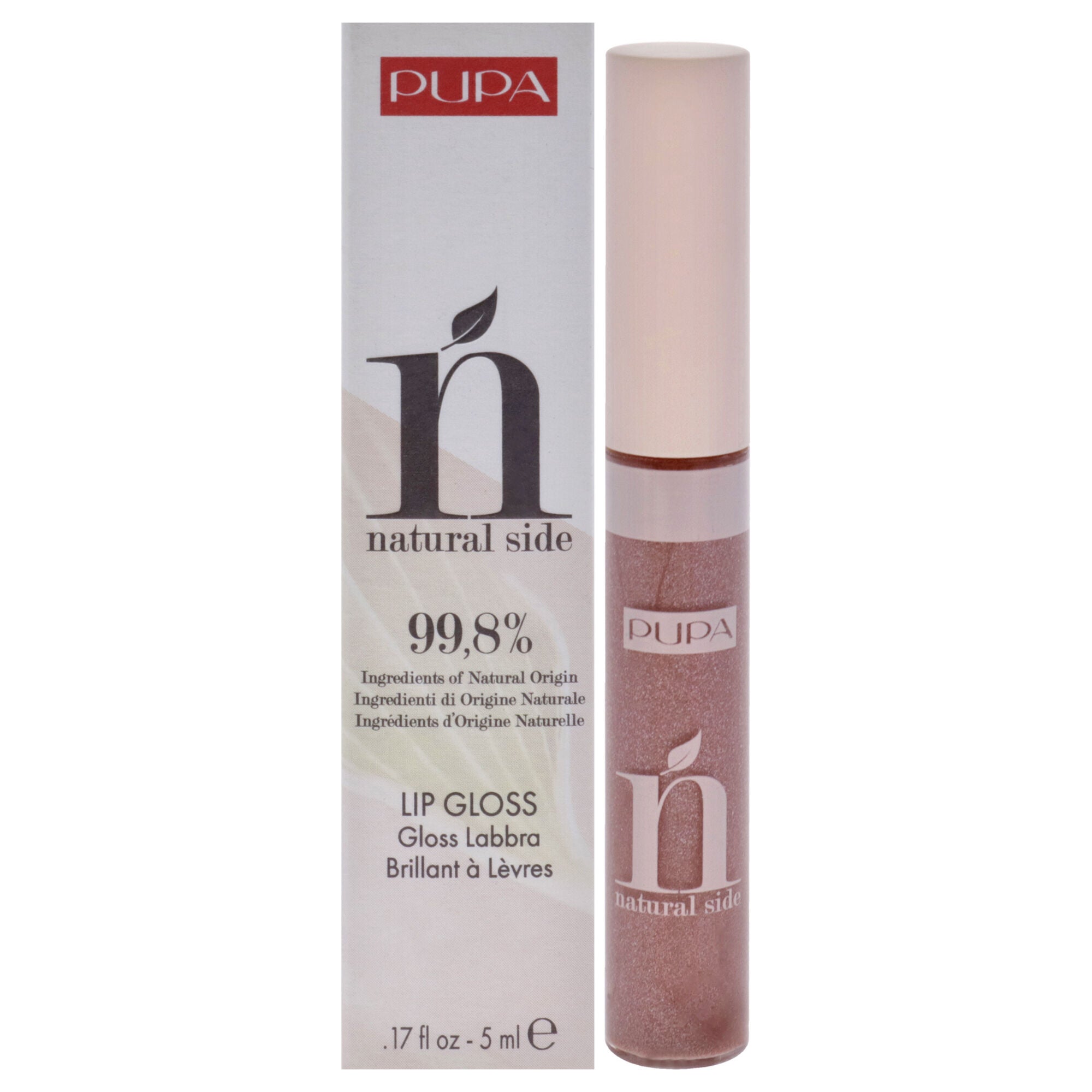Natural Side Lip Gloss - 004 Pearly Nude by Pupa Milano for Women - 0.17 oz Lip Gloss, See Description, hi-res image number 0