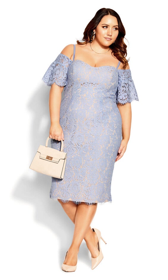 Lace Whisper Dress - powder blue, Blue, hi-res image number 0
