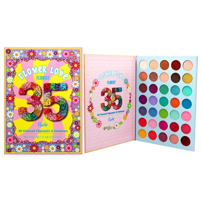 Flower Love 35 Eyeshadows Palette - Florist by Rude Cosmetics for Women - 1.34 oz Eye Shadow, See Description, hi-res image number 0