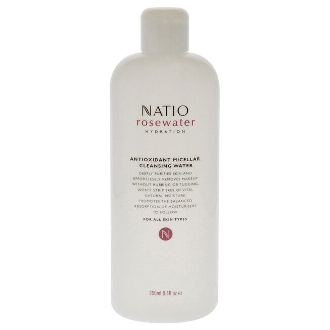 Rosewater Antioxidant Micellar Cleansing Water by Natio for Women - 8.4 oz Cleanser, See Description, hi-res image number 0