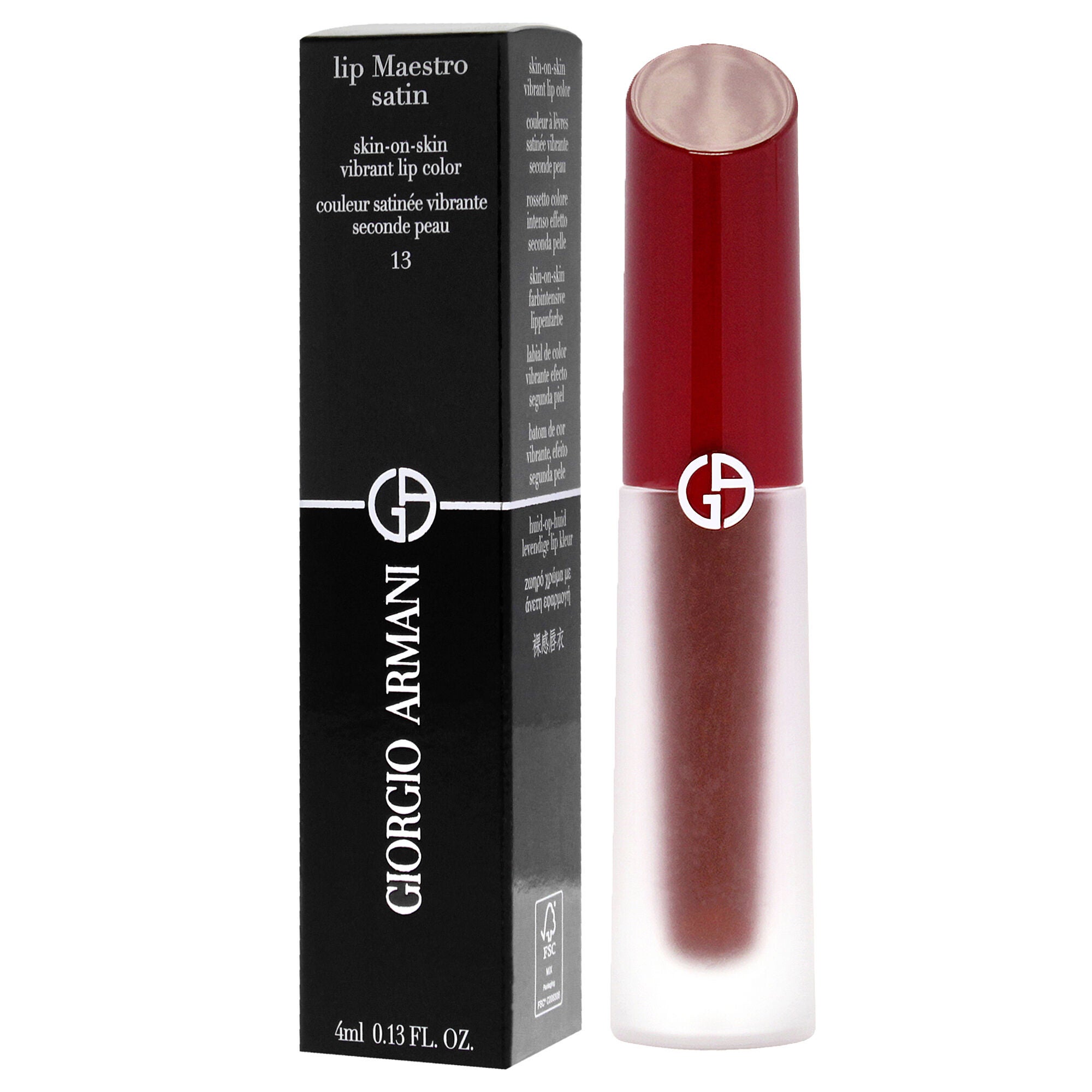 Lip Maestro Satin Lipstick - 13 Gala Night by Giorgio Armani for Women - 0.13 oz Lipstick, See Description, alternate image number 3