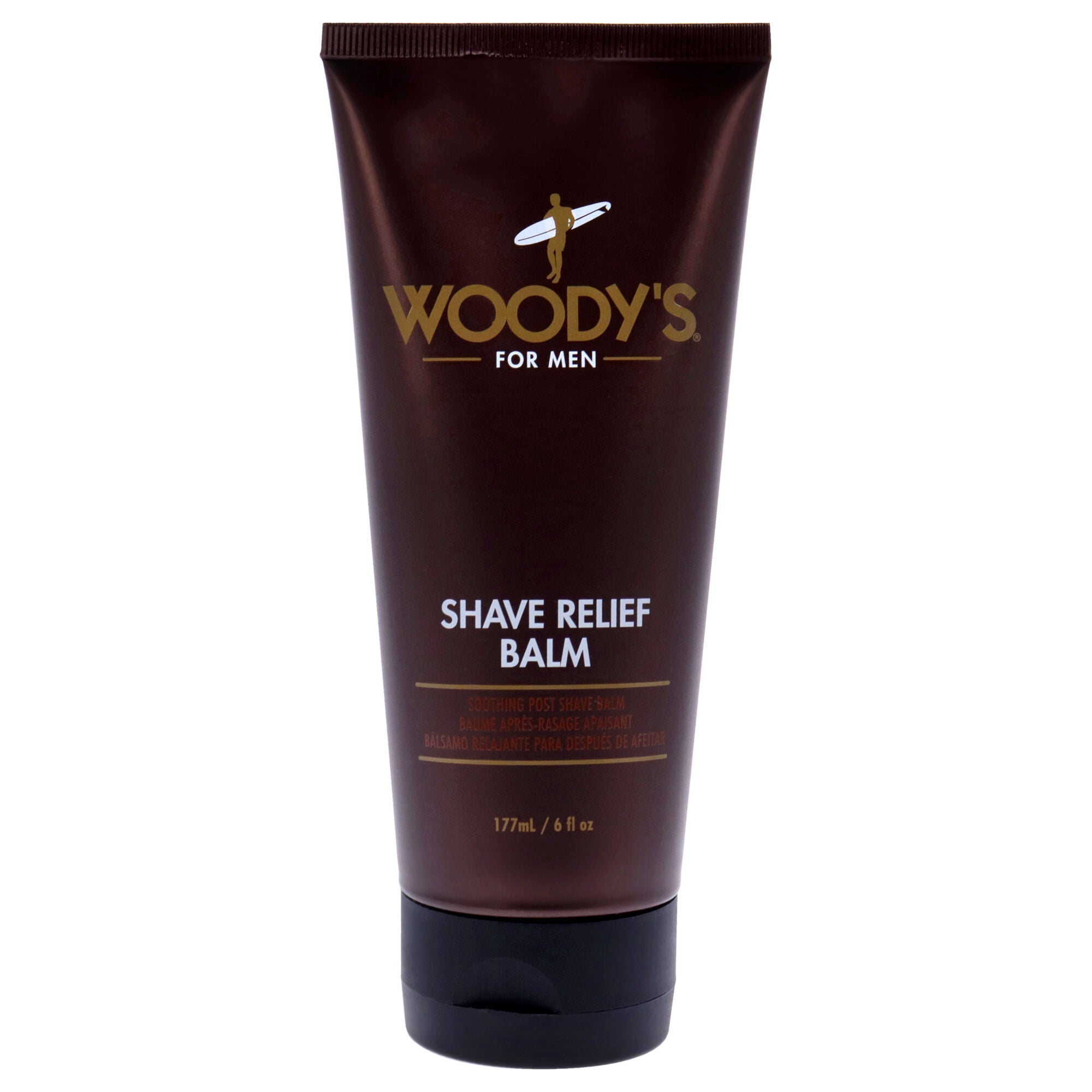 Shave Relief Balm by Woodys for Men - 6 oz Balm, White, hi-res image number 0