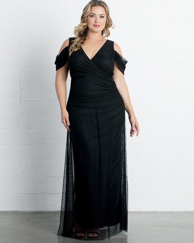 Seraphina Mesh Gown, Onyx, alternate image number 2