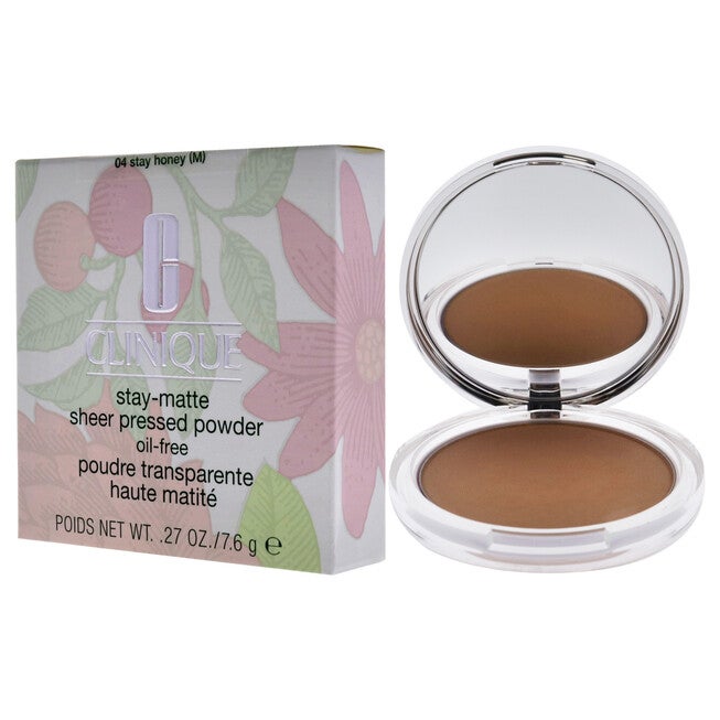 Stay-Matte Sheer Pressed Powder - 04 Stay Honey M - Dry Combination To Oily by Clinique for Women - 0.27 oz Powder, , alternate image number 4