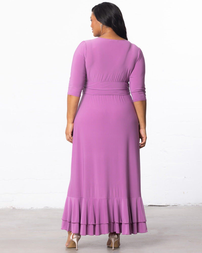 Veronica Ruffled Evening Gown, Lilac, alternate image number 1