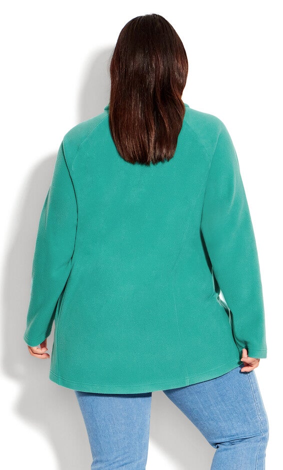 Polar Fleece Pocket Tunic - jade, , alternate image number 2