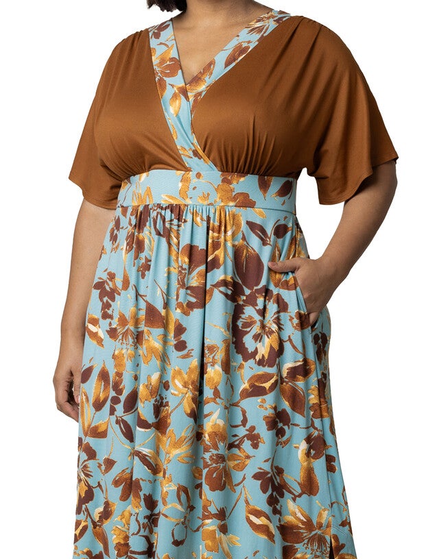 Naomi Maxi Dress, GOLDEN OASIS / Turquoise, alternate image number 2