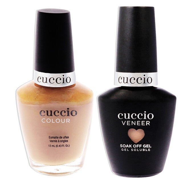 Match Makers Set - See You Latte by Cuccio Colour for Women - 2 Pc 0.44oz Veneer Soak Of Gel Nail Polish, 0.43oz Colour Nail Polish, See Description, alternate image number 2