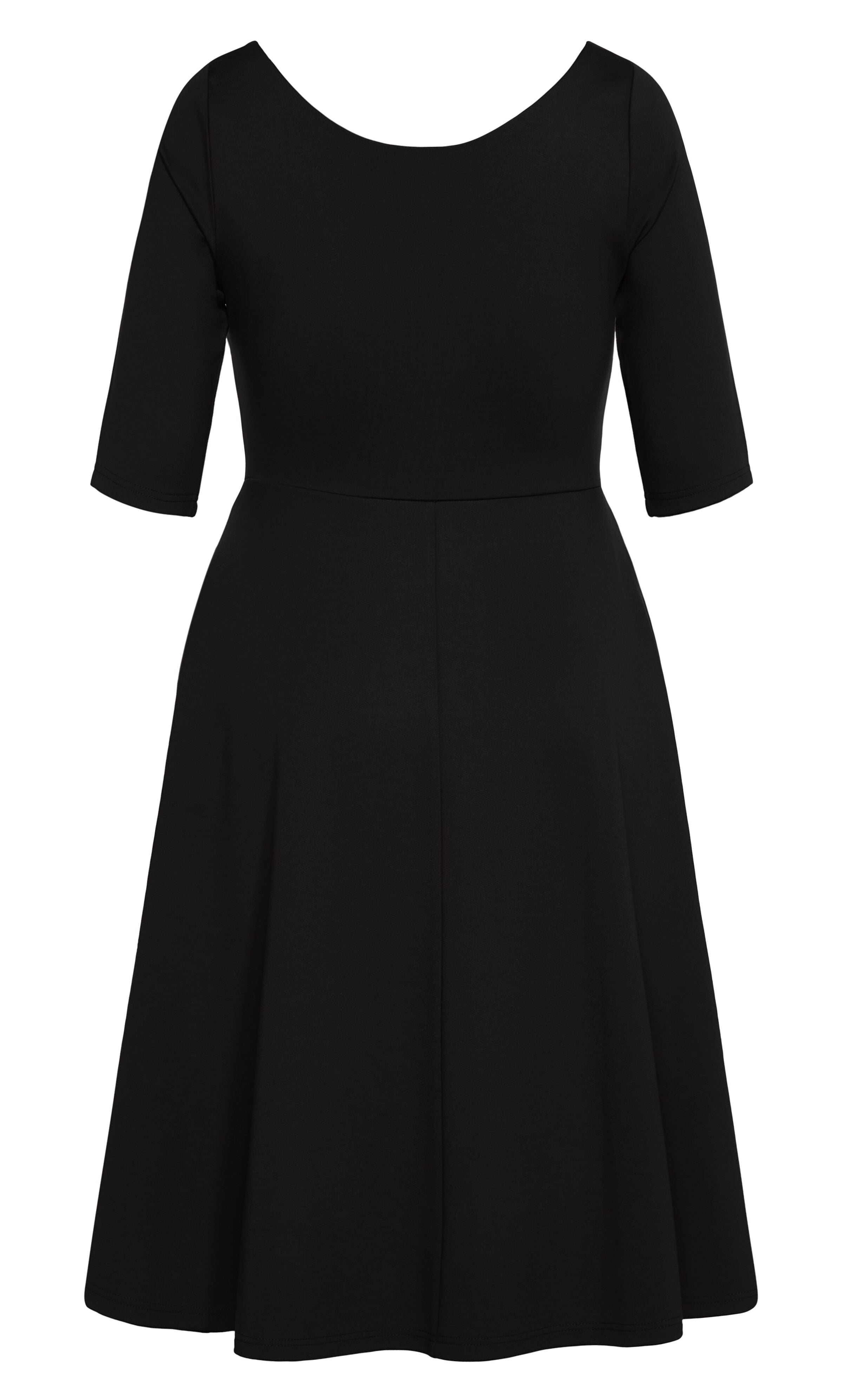 Cute Girl Elbow Sleeve Dress - black, , alternate image number 2