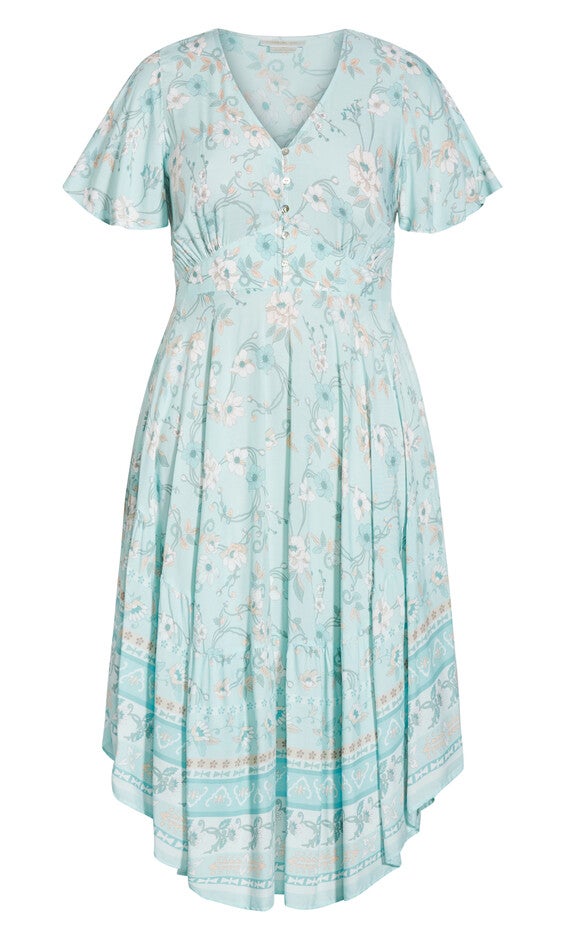 Spirited Floral Maxi Dress - sea foam, , alternate image number 3