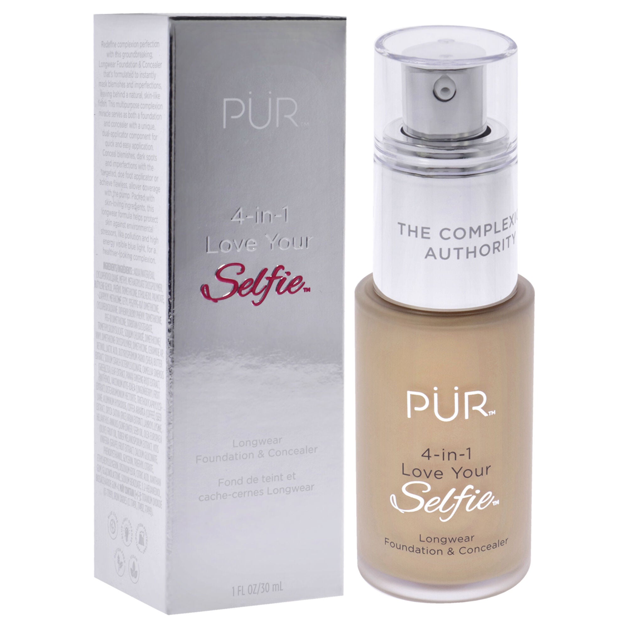 4-in-1 Love Your Selfie Longwear Foundation and Concealer - MG2 Bisque Light Golden Medium by Pur Cosmetics for Women - 1 oz Makeup, See Description, alternate image number 2