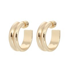 Double Domed Hoops Gold