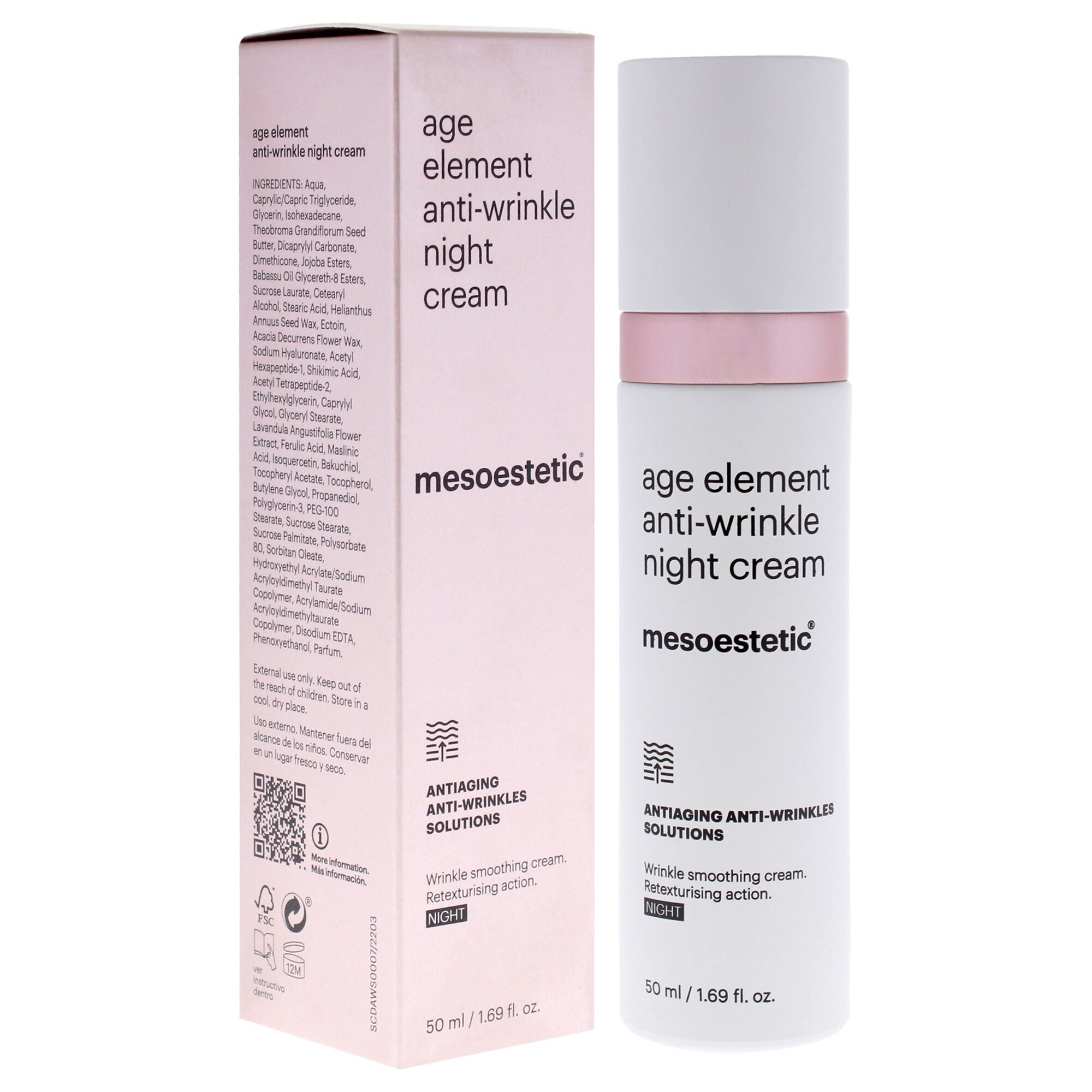 Age Element Anti Wrinkle Night Cream by Mesoestetic for Unisex - 1.69 oz Cream, See Description, alternate image number 1