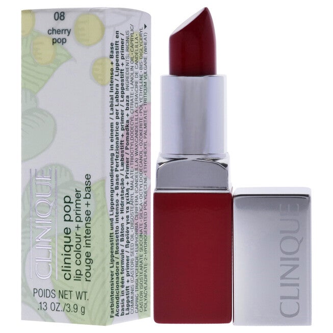 Clinique Pop Lip Colour Plus Primer - 08 Cherry Pop by Clinique for Women - 0.13 oz Lipstick, NA, alternate image number null