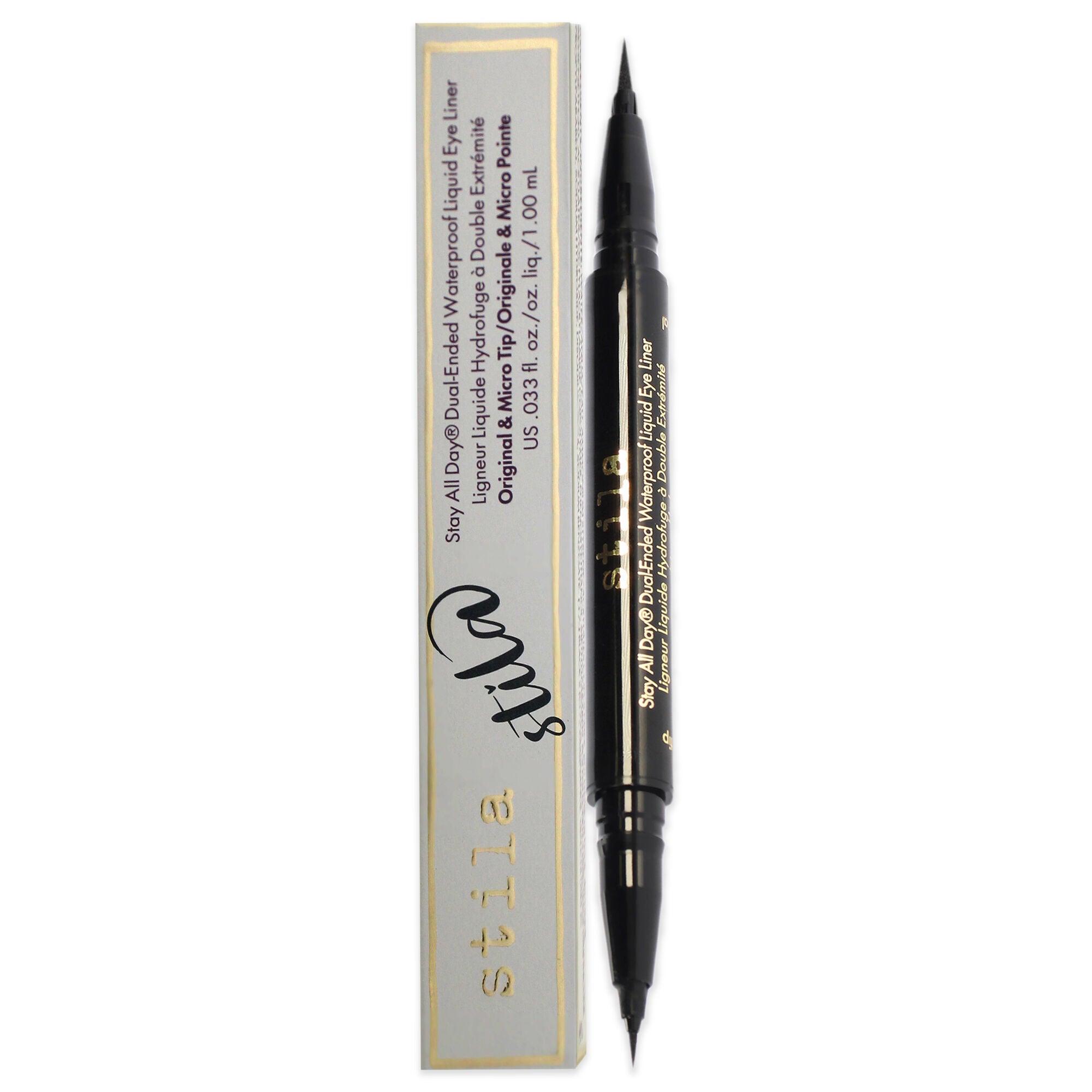 Stay All Day Dual-Ended Waterproof Liquid Eye Liner - Intense Black by Stila for Women - 0.033 oz Eyeliner, , alternate image number 8