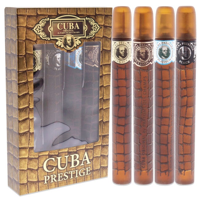 Cuba Prestige by Cuba for Men 4 Pc Gift Set 1.17oz Classic EDT Spray, 1.17oz Black EDT Spray, 1.17oz Platinum EDT Spray, 1.17oz Legacy EDT Spray, See Description, alternate image number 2