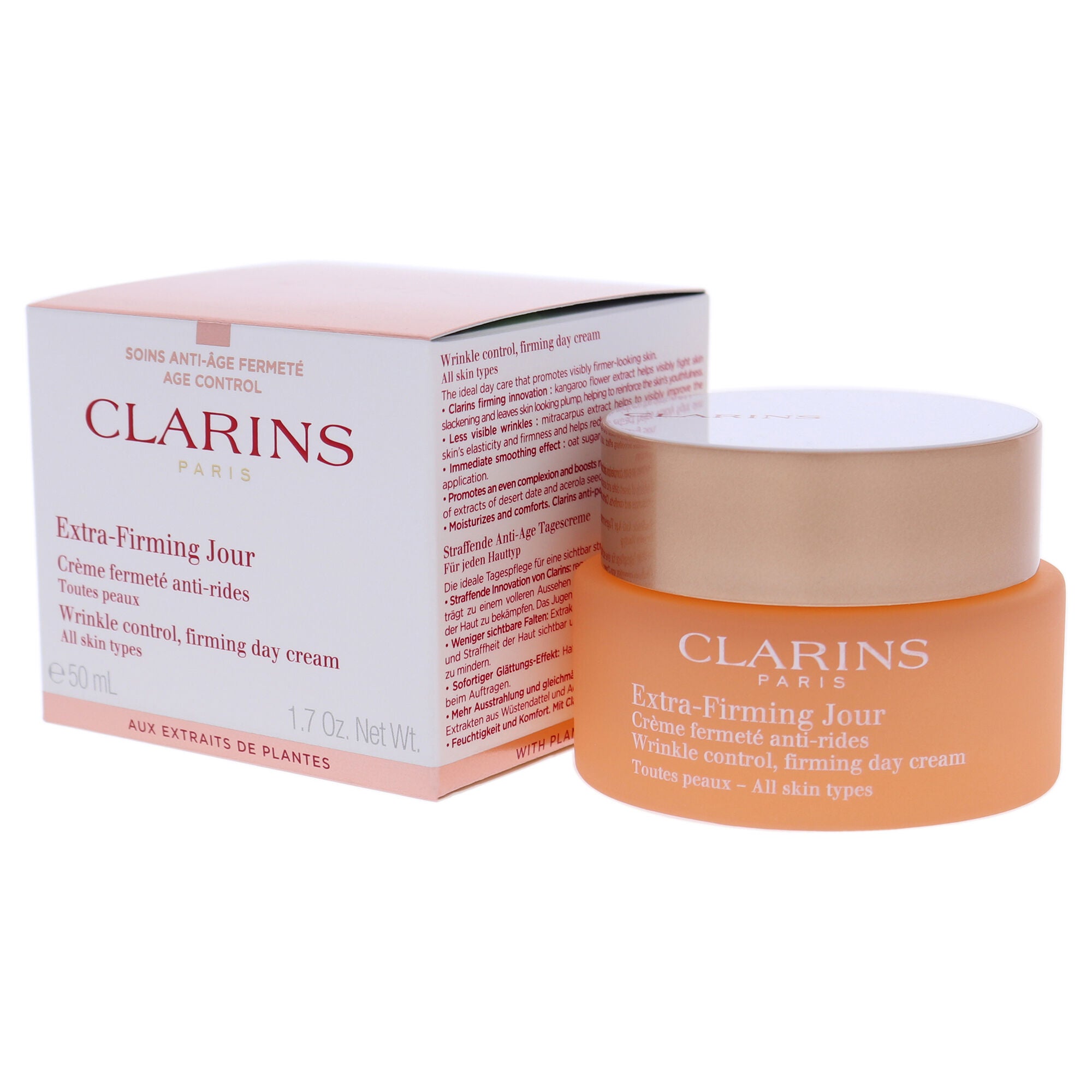 Extra Firming Day Wrinkle Control Day Cream - All Skin Type by Clarins for Unisex - 1.7 oz Day Cream, See Description, alternate image number 3