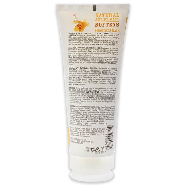 Puremix Wild Honey Repairing Mask - Dry Hair by Rusk for Unisex - 6 oz Mask, NA, alternate image number null