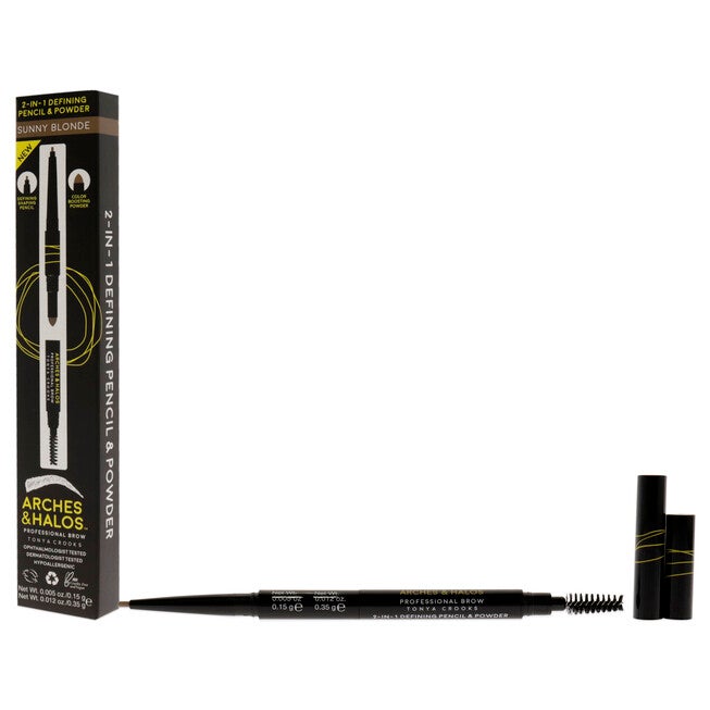 2-in-1 Defining Eyebrow Pencil and Powder - Sunny Blonde by Arches and Halos for Women - 0.017 oz Makeup, See Description, alternate image number 2