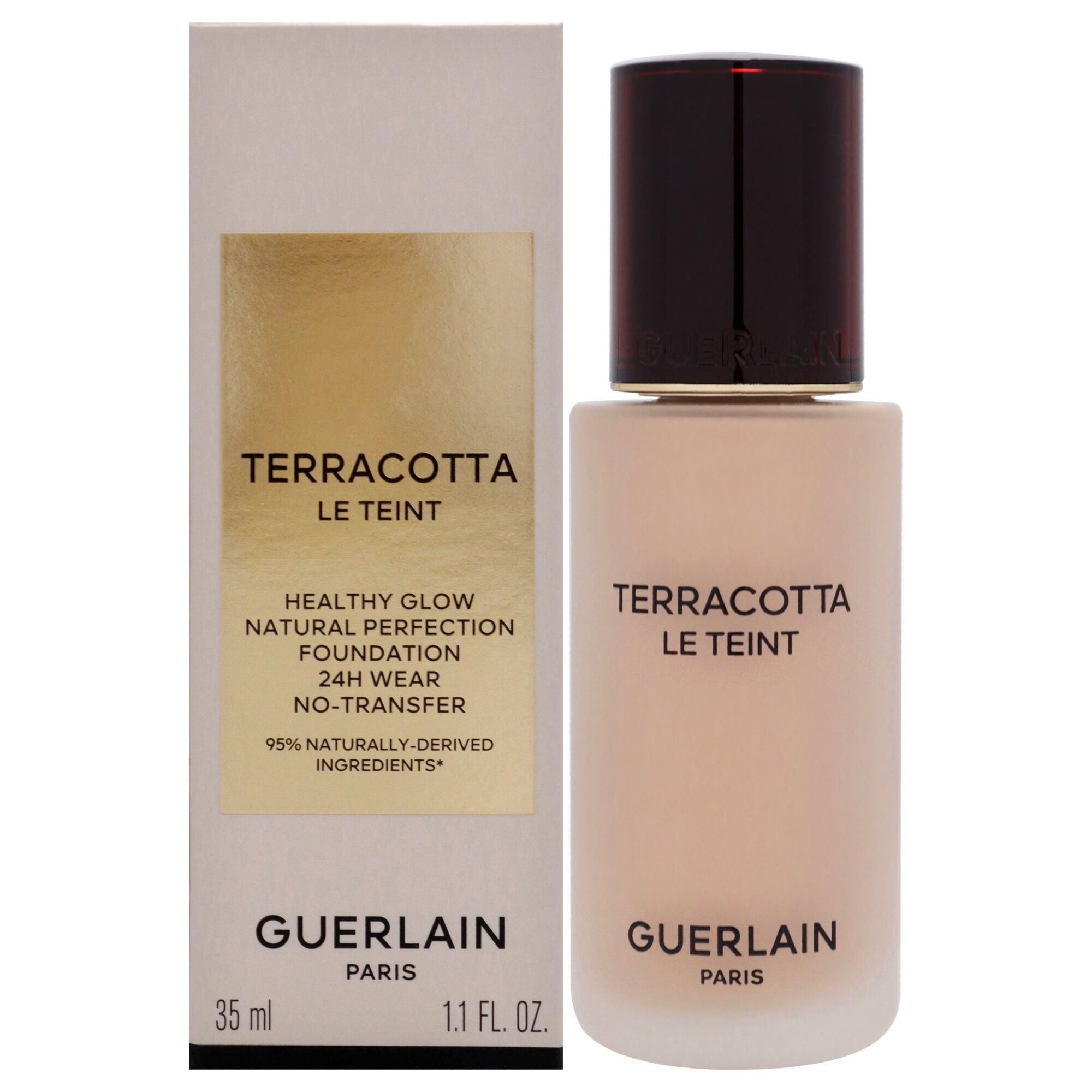 Terracotta Le Teint 24H Wear No-Transfer Foundation - 1W Warm by Guerlain for Women - 1.1 oz Foundation, See Description, hi-res image number 0