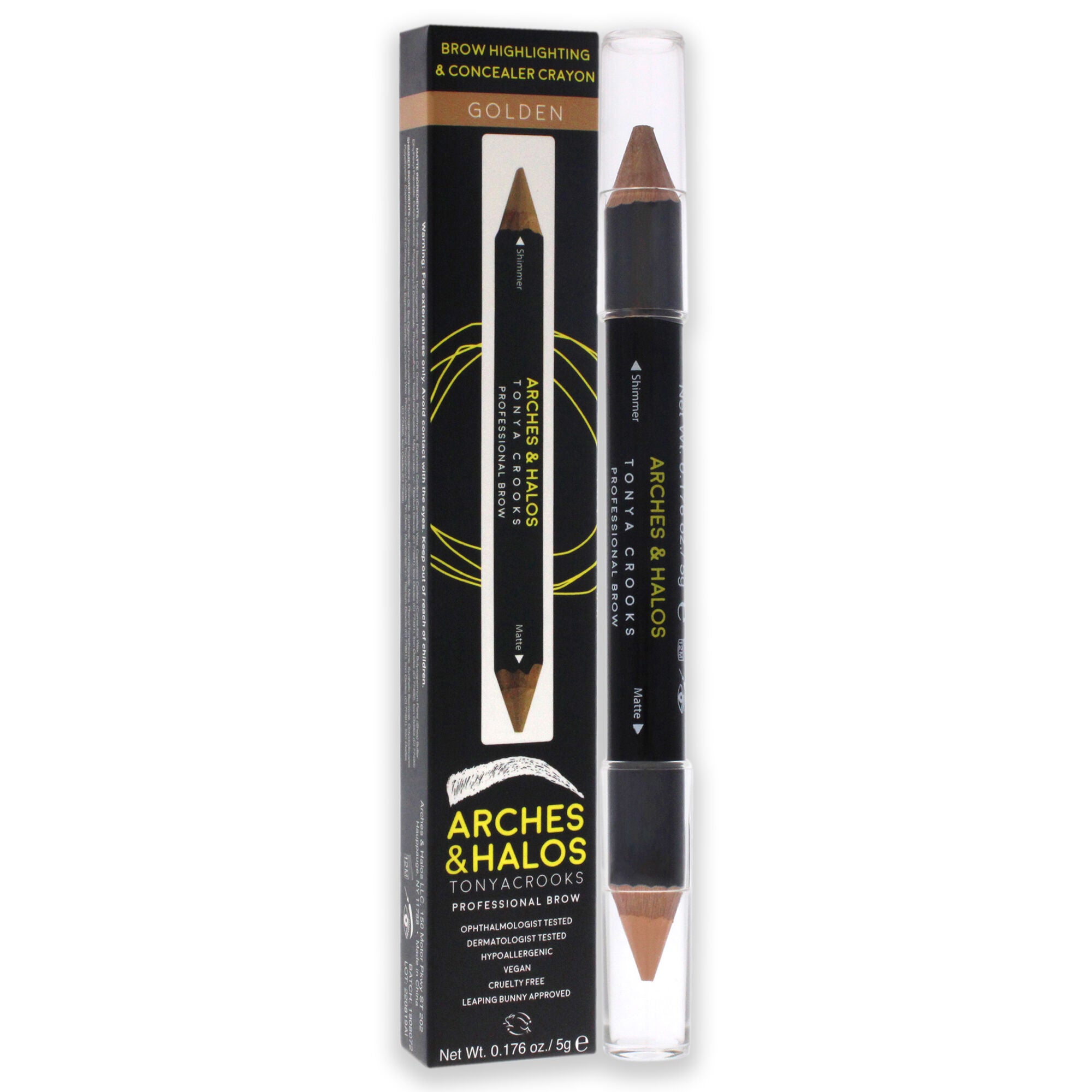 Brow Highlighting and Concealer Crayon - Golden by Arches and Halos for Women - 0.176 oz Highlighter, See Description, alternate image number 2