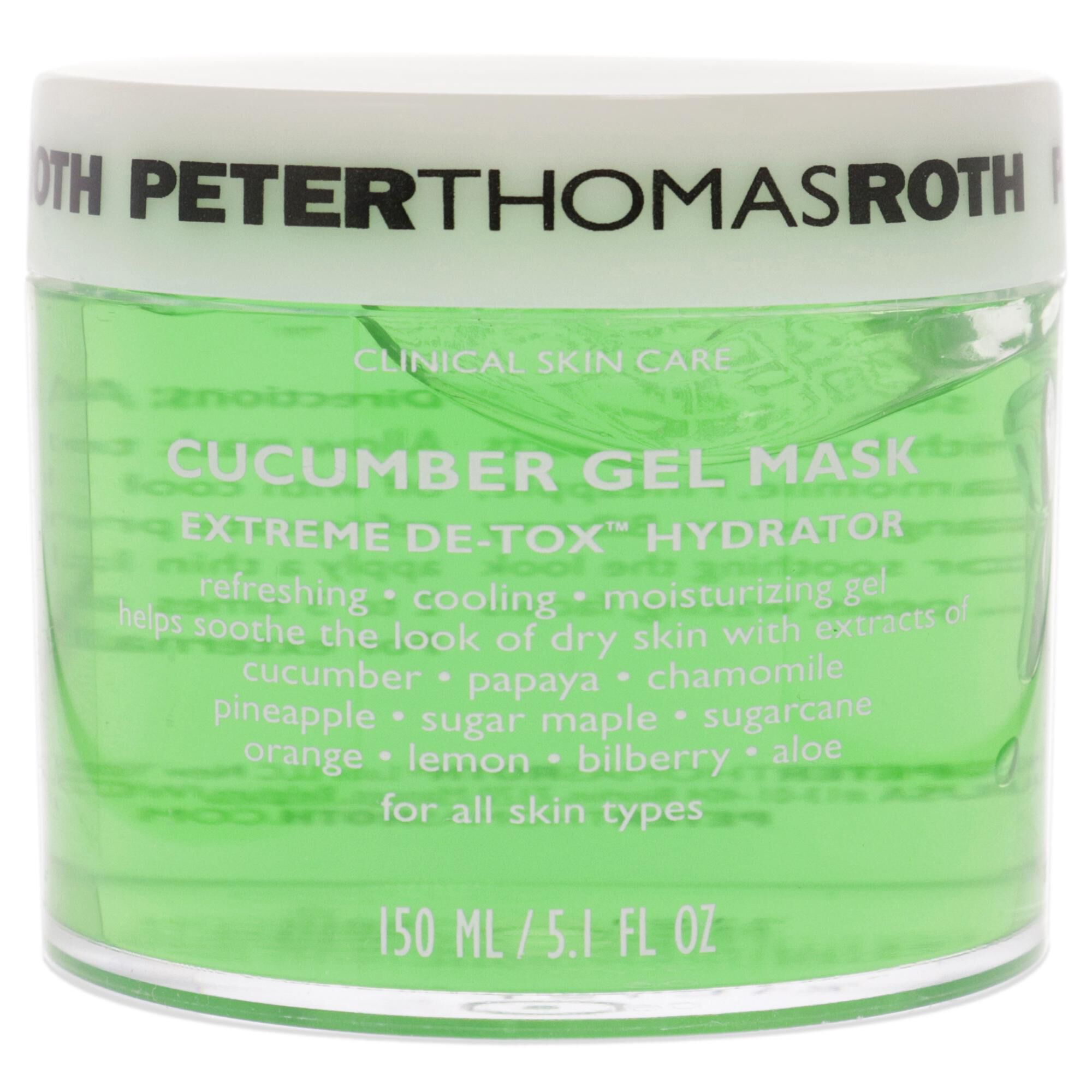 Cucumber Gel Mask Extreme Detoxifying Hydrator by Peter Thomas Roth for Unisex - 5.1 oz Mask, See Description, alternate image number 4