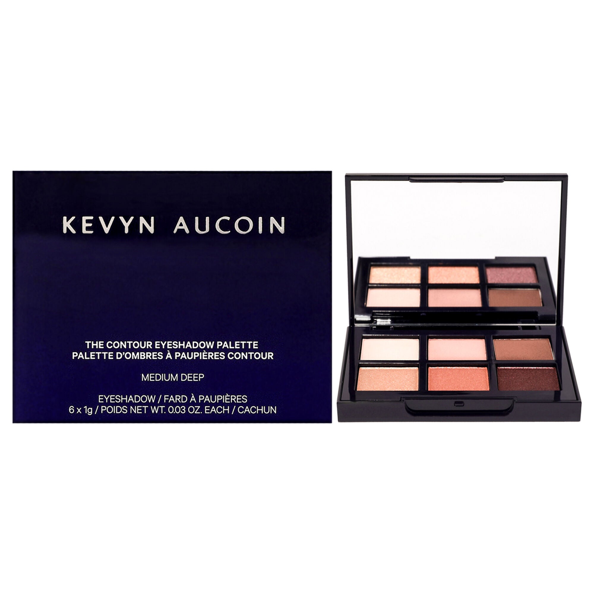 The Contour Eyeshadow Palette - Medium Deep by Kevyn Aucoin for Women - 0.18 oz Eye Shadow, Multi, hi-res image number 0