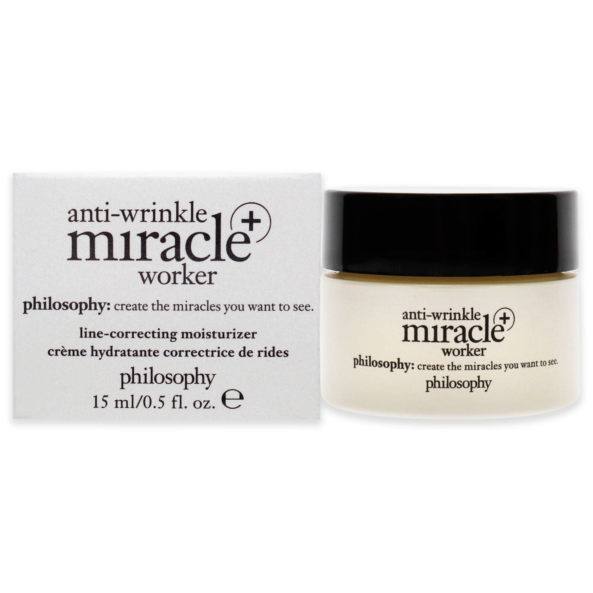 Anti-Wrinkle Miracle Worker Plus line-Correcting Moisturizer by Philosophy for Women - 0.5 oz Moisturizer, See Description, hi-res image number 0