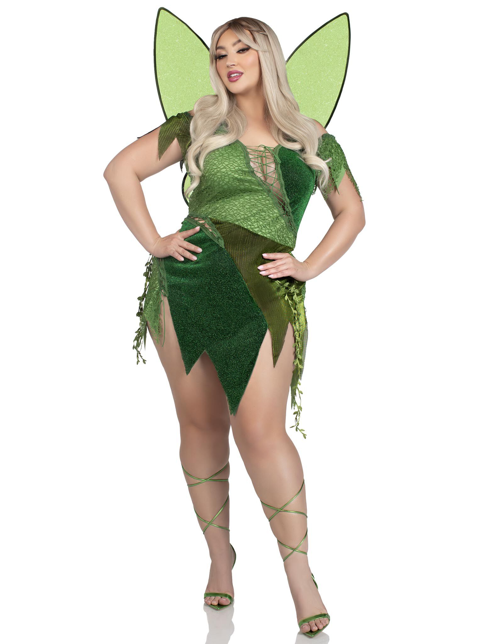 Forest Fairy Costume Dress, Green, alternate image number 2