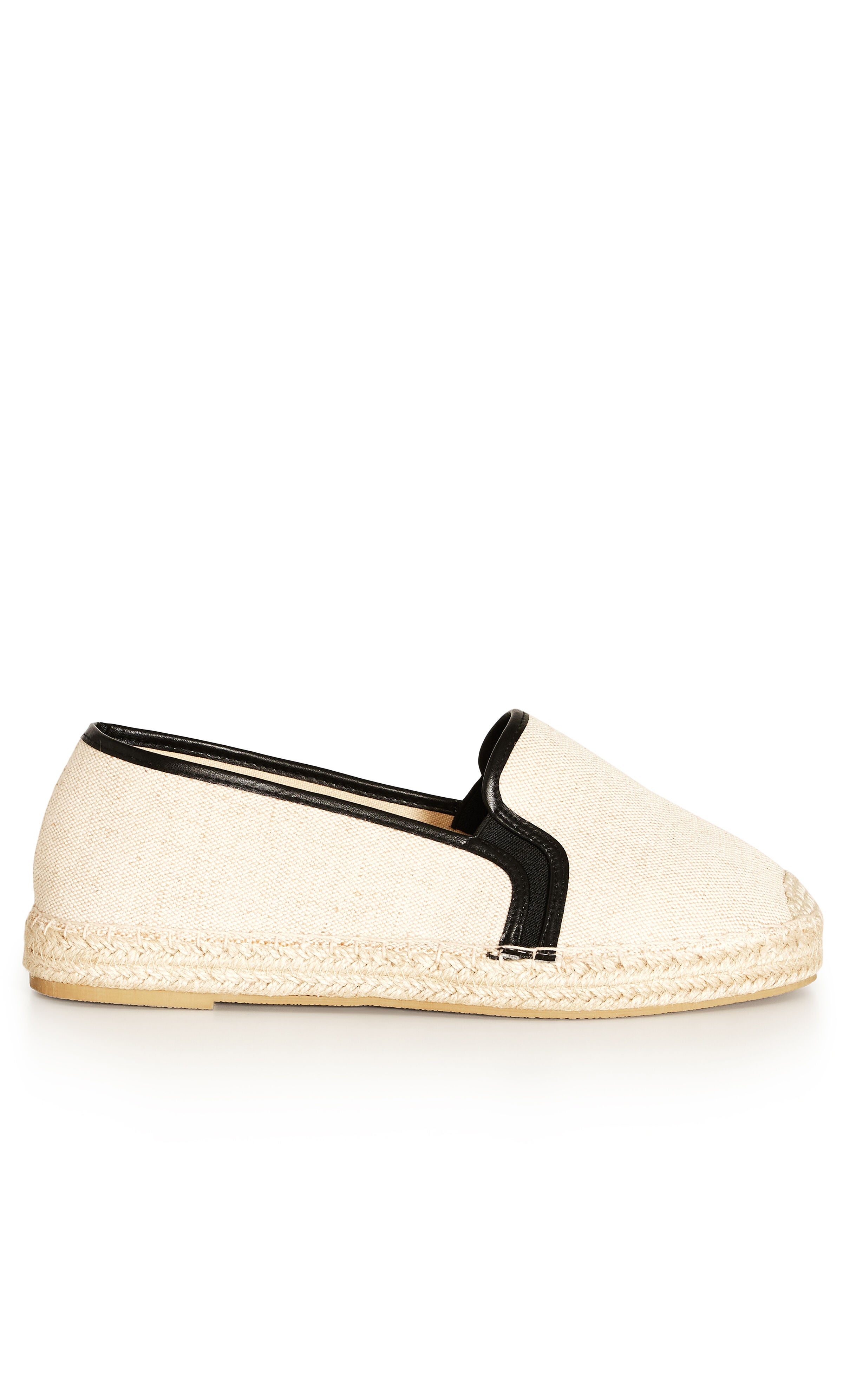 WIDE FIT Slip On Espadrille - neutral, , alternate image number 1