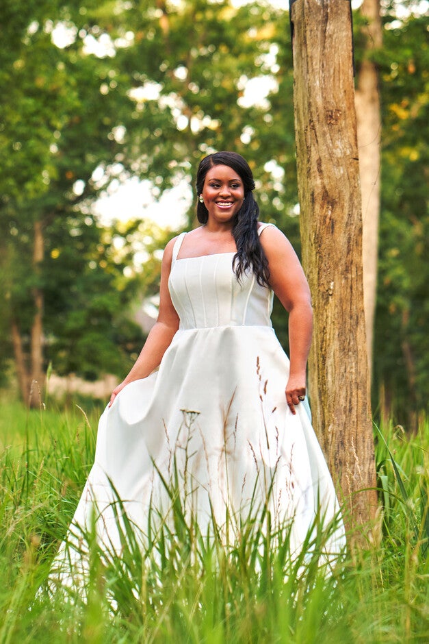 POSY WEDDING DRESS, Ivory / Ivory, alternate image number 2