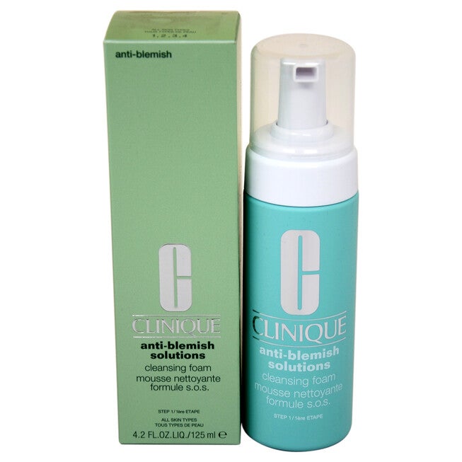 Anti-Blemish Solutions Cleansing Foam (All Skin Types) by Clinique for Unisex - 4.2 oz Cleansing Foam, See Description, hi-res image number 0