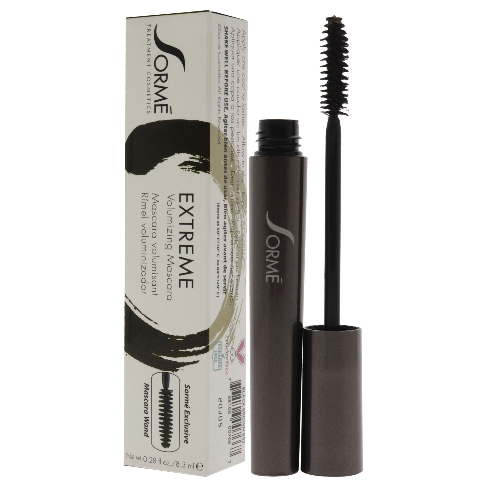 Extreme Volumizing Mascara - E02 Black Brown by Sorme Cosmetics for Women - 0.28 oz Mascara, , alternate image number 7
